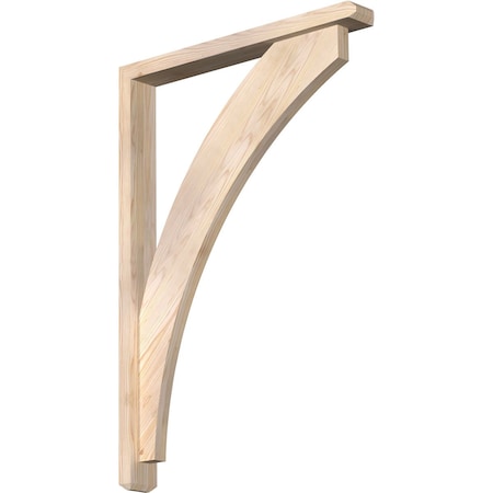 Ekena Millwork Thorton Craftsman Smooth Bracket w/ Offset Brace, Douglas Fir, 3 1/2"W x 28"D x 40"H BKT0402X28X40THR04SDF